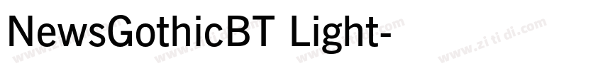 NewsGothicBT Light字体转换
